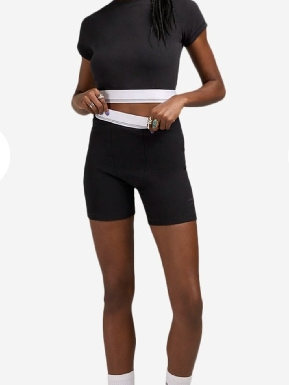 Adidas CS Ribbed Shorts Women’s Size M Black New With Tags